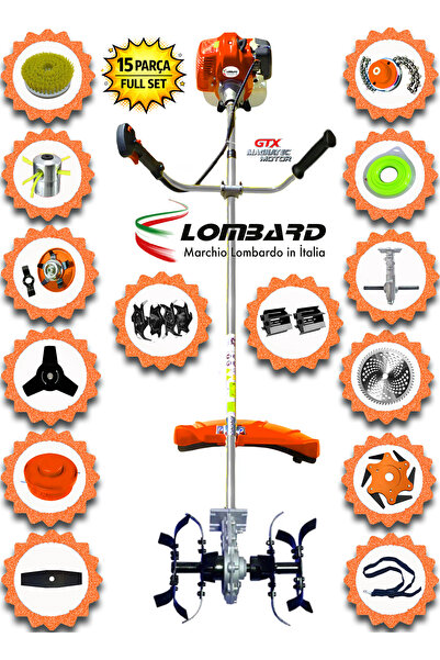 ProJCB Plus Lombard 11 In 1 Ergo L-900 Yan Tipi Benzinli Motorlu Ot Çalı Tırp...