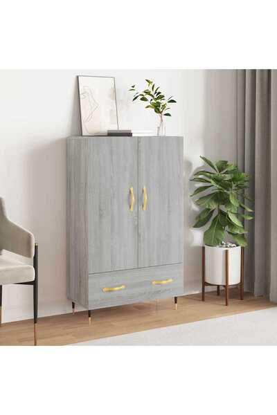 Concept Dulap gri Sonoma 69,5x31x115 cm, lemn prelucrat