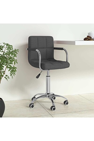 Concept Scaun de birou pivotant, gri închis, material textil