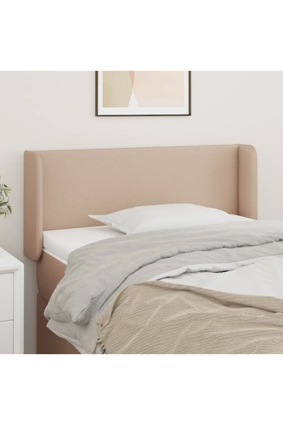 Concept Tăblie pat cu aripioare cappuccino 83x16x78/88 cm piele