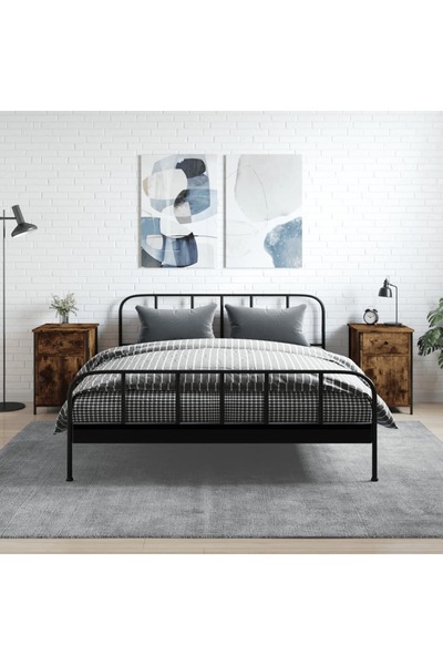 Concept Noptiere, 2 buc., stejar fumuriu, 40x42x60 cm, lemn prelucrat