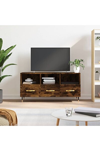 Concept Dulap TV stejar afumat, 102x36x50 cm, lemn prelucrat
