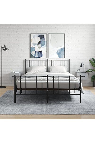 Concept Noptiere montate pe perete 2 buc. gri beton 35x35x20 cm