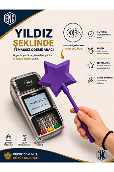ENC Tasarım Sihirli Değnek Kart Tutucu – Temassız Ödeme POS Kartlık