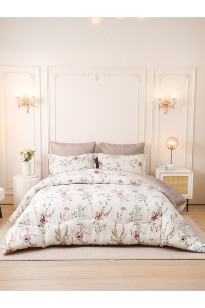 Donetella 4-Pcs Single Comforter Set 170x230 cm | Soft Reversible | Brushed M...
