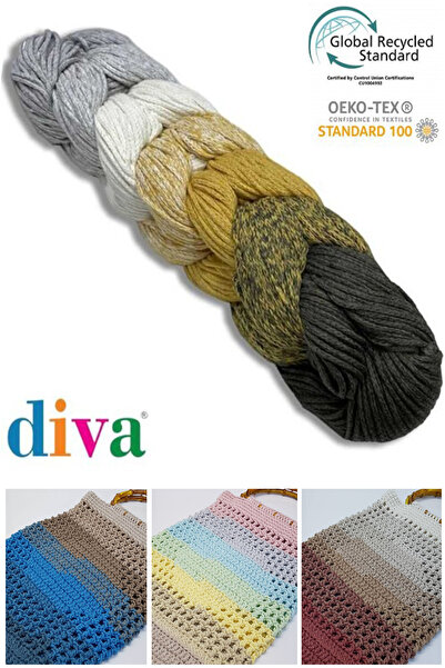 Diva İplik Diva Line Puzzle din macrame din bumbac Diva 019