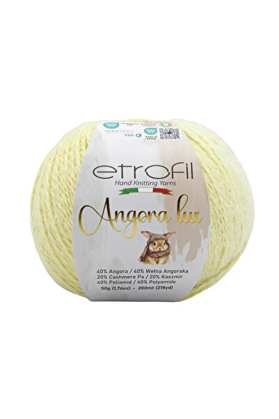 Etrofil Angora pređa za pletenje, puter žuta, 45% angora lux, 55% poliamid, 5...