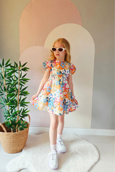 minojoy Nova Girl's Floral Patterned Dress