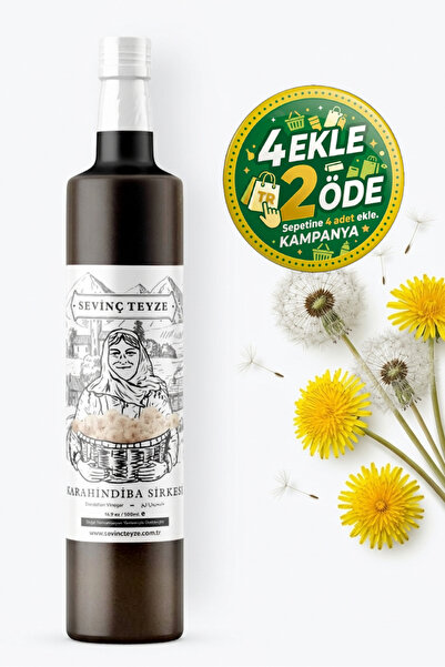 Sevinç Teyze Hindiba Sirkesi Doğal Fermantasyon Dandelion Vinegar 500 ml