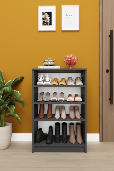 asratrend Modern 4 Katlı Raflı Ayakkabılık %100 MDF Çok Amaçlı Düzenleyici A31
