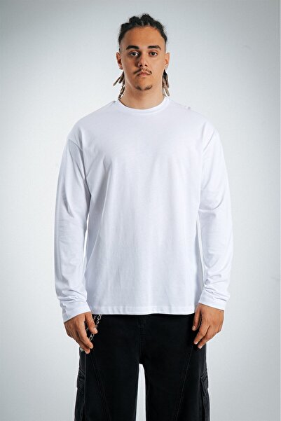 UKHWD SUPPLY Tricou bărbătesc UKHWD supradimensionat cu mânecă lungă UK1305BY