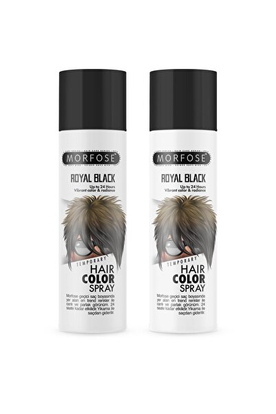 Morfose Mech 24 Saate Kadar Etkili Siyah Renkli Saç Spreyi Royal Black 150 ml...
