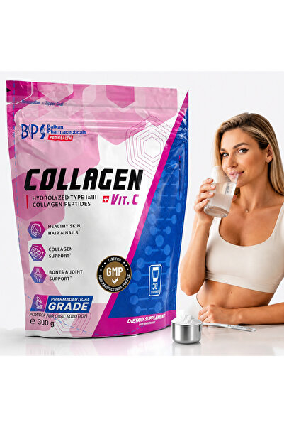 Balkan Pharmaceuticals Colagen Hidrolizat +Vit C, colagen Tip I si III,300 g,...