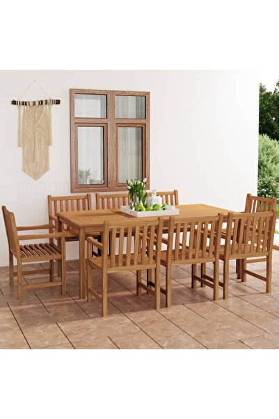 Concept Set mobilier de grădină, 9 piese, lemn masiv de tec