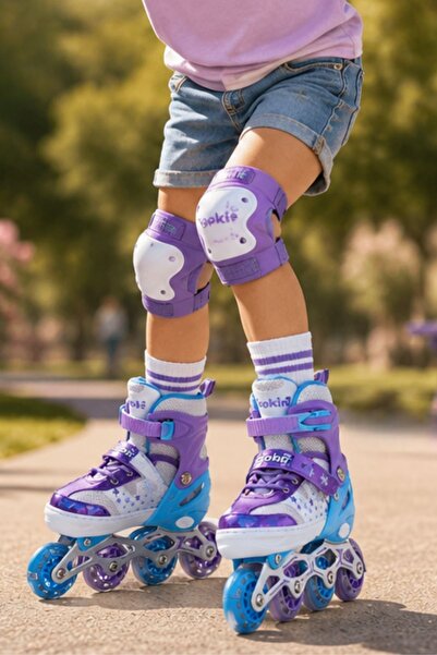 KİDZY Gokidy Rookie Fancy Mor Paten Ayarlanabilir Beden 35-38