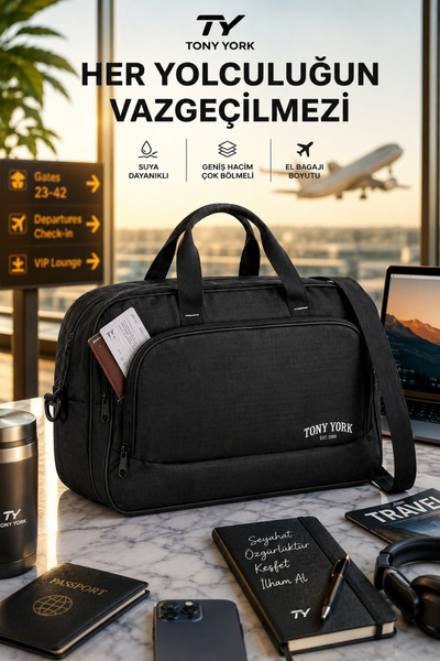 Tony York Orijinal Unisex Konfor Modeli Çok Gözlü Seyahat Tatil Spor Kabin Bo...