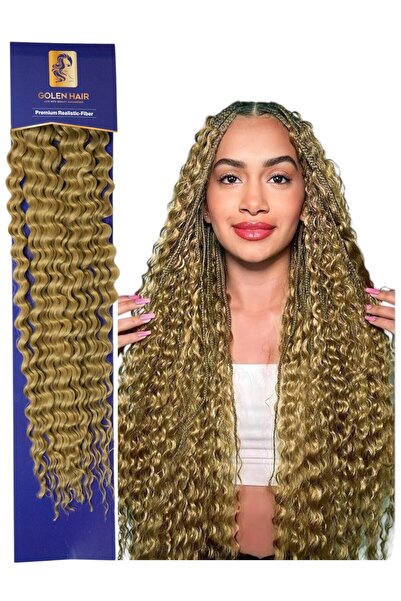 GOLEN 22" Deep Wave Crochet Hair – Curly Human Hair Bulk for Boho Braids (Col...