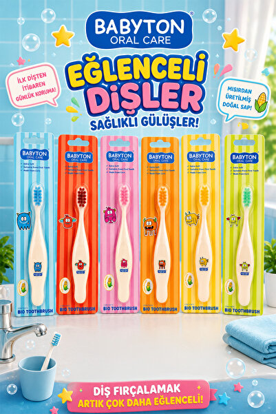 BABYTON 1-6 Yaş Ultra Yumuşak Ekolojik Diş Fırçası Pinky