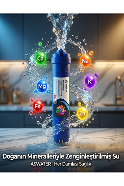 As Water Mineral Filtre 6. Aşama Zengin Mineral İçerikli