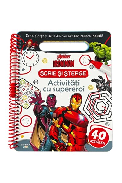 Editura Litera Marvel. Răzbunătorii. Omul de Fier. Scrie și șterge. Activităț...