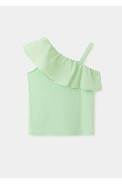 MANGO Kids Off-the-shoulder ruffled top