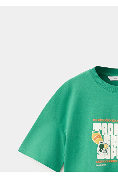 MANGO Kids Kayık desenli pamuklu tişört
