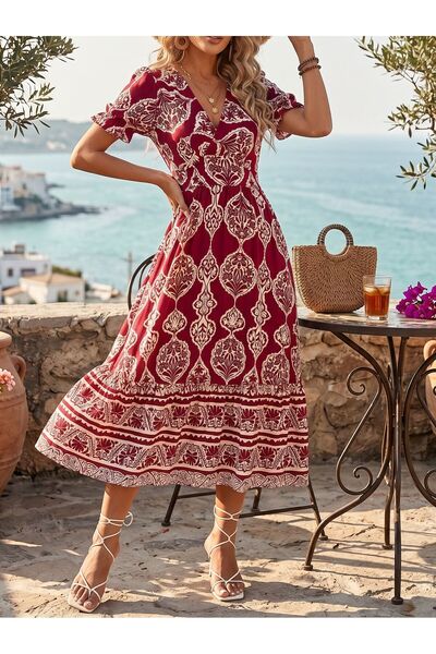 Iuliashop Rochie Lunga Germund Rosie Cu Print Alb - XS