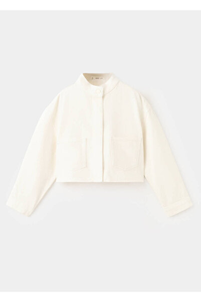 MANGO Kids Denim jacket with collar strap