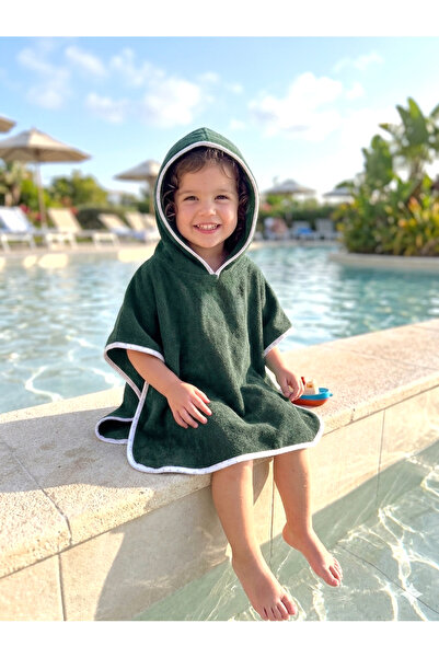 PAMUK HANIM Cotton Soft Poncho for Girls and Boys, Suitable for Sea, Beach, P...