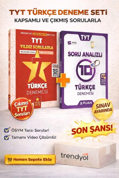 3D Yayınları Tyt Türkçe Deneme Seti Yıldızlı Sorular Ve Puan Denemeleri Günce...