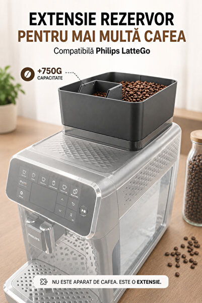 Philips Extensie Rezervor Boabe de Cafea LatteGo +750g | Compatibil Seria EP