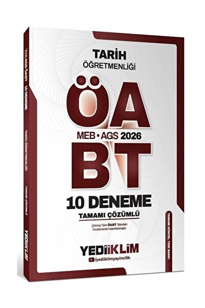 Anla Kazan Yayınları Yediiklim 2026 ÖABT MEB-AGS Tarih Öğretmenliği 10 Deneme...