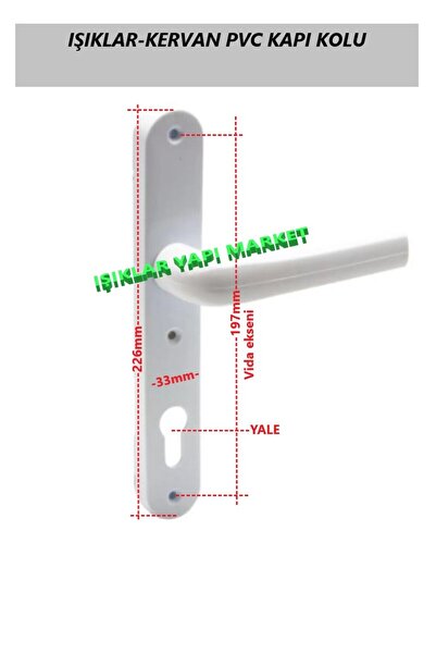 Genel Markalar Pvc -Kapı Kolu -Sert Plastik -1 Takım -KERVAN