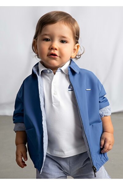 MAYORAL Baby Boy Reversible Raincoat 6 Months-4 Years Blue