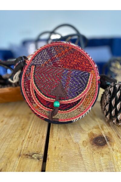 Bohemian Iranian Handmade Multi-Colored Daily Bohemian Rug Small Bag