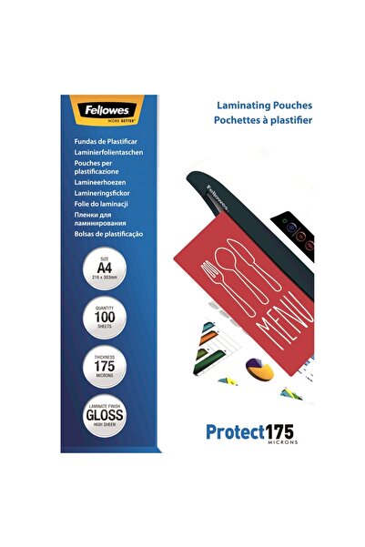 Fellowes Foaie A4 175 microni 100/cutie