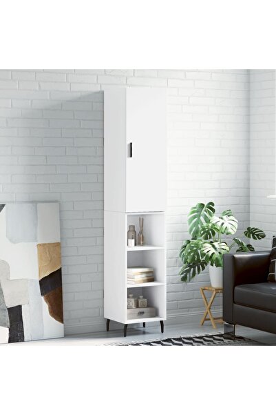 Concept Dulap înalt, alb, 34,5x34x180 cm, lemn prelucrat