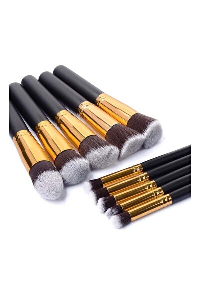 Arabest 10-Piece Professional Makeup Brush Set, Synthetic Foundation Blending...
