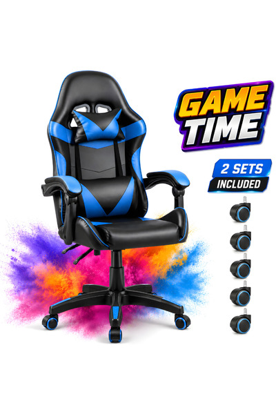 Kdhome Scaun Gaming Ergonomic KD Home ShadowStrike X1, Piele Ecologica, Negru