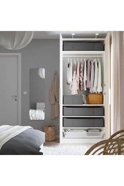 IKEA Skubb 90X53X19 Dark Grey under Bed Pillow Bed Sheet Duvet Clothes Storage Box Hurç Box