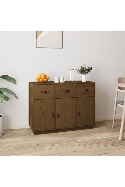 Concept Servantă, maro miere, 100x40x75 cm, lemn masiv de pin