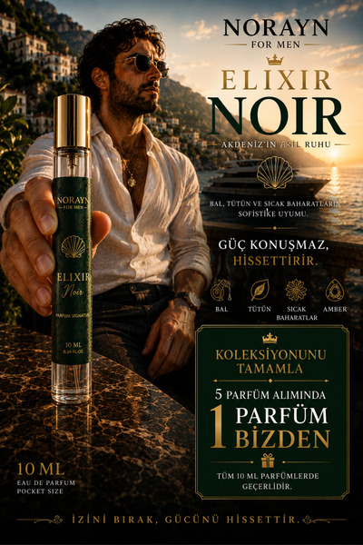 norayn Elixir Noir Mıknatıs Etkili Derin Odunsu Baştan Çıkarıcı Kalıcı Erkek ...