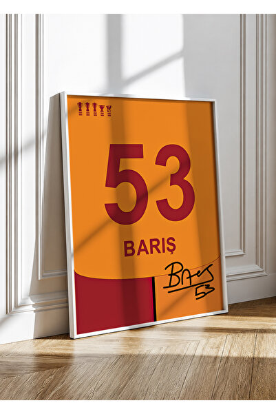 Base Concept Barış Alper 53 İmzalı Forma Tasarımlı Poster Tablo (Çerçeveli)