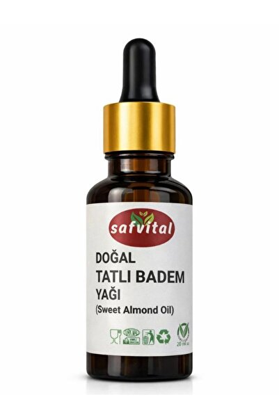 safvital زيت اللوز الحلو 100% نقي 20 مل زيت مغذي للشعر والبشرة والحواجب والرم...