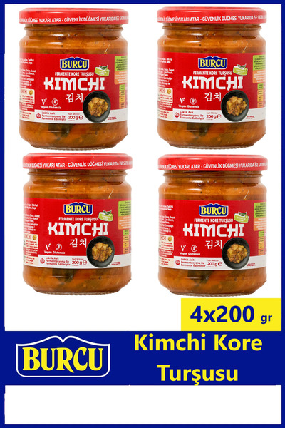 BURCU Kimchi Fermente Kore Turşusu 200 gr x 4 Adet