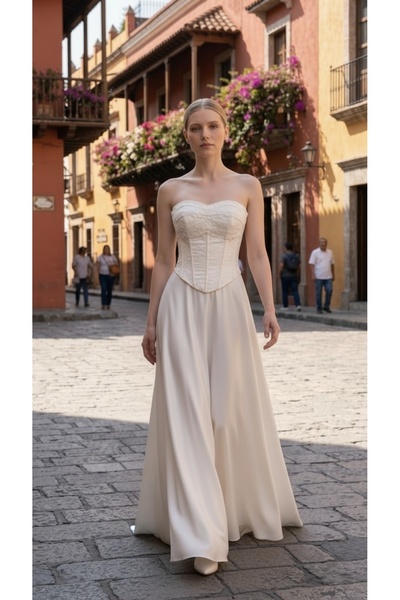 GÖKŞİN MODA فستان زفاف مزدوج