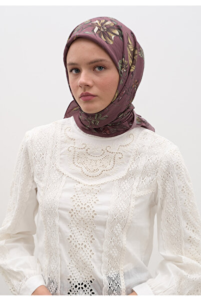 Freshscarfs Φουλάρι από βαμβάκι και βισκόζη με σχέδιο Gisele από αποξηραμένο ...