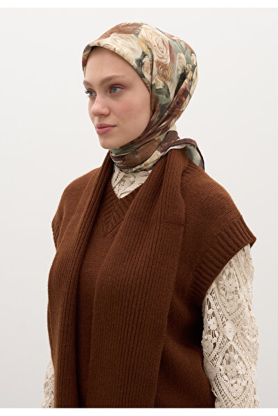 Freshscarfs Eșarfă din bumbac și viscoză cu model cafea caldă și briză de tra...