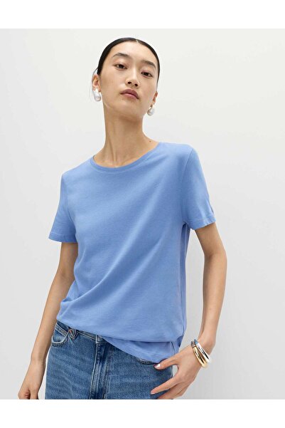 Marks & Spencer Saf Pamuklu Yuvarlak Yaka T-Shirt