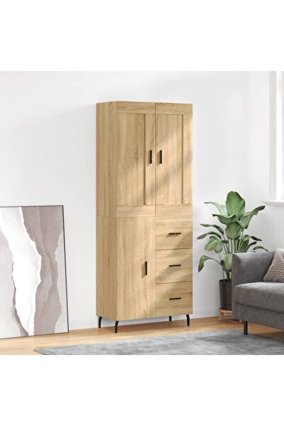 Concept Dulap înalt, stejar sonoma, 69,5x34x180 cm, lemn compozit